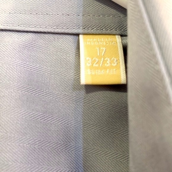 NWT Michael Michael Kors Steel Gray Slim Fit Non Iron Long Sleeve Button Down - Picture 8 of 12